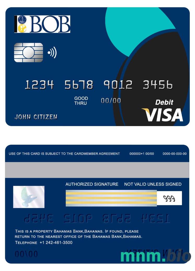 Bahamas bank of the Bahamas karta visa